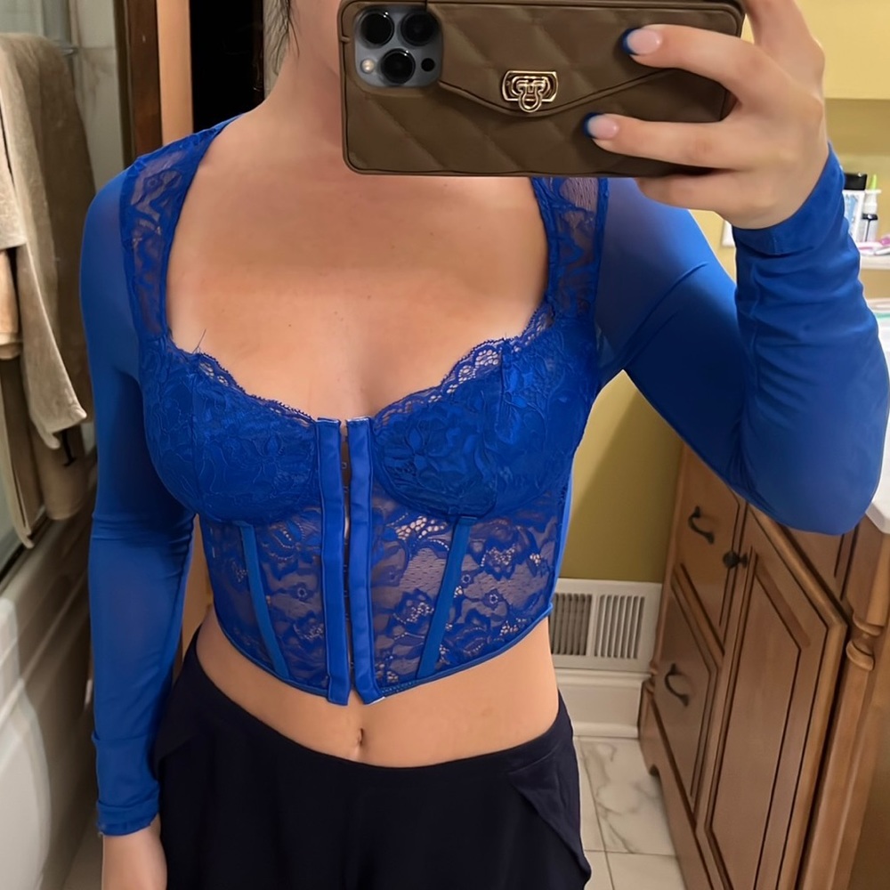 Corset long sleeve top